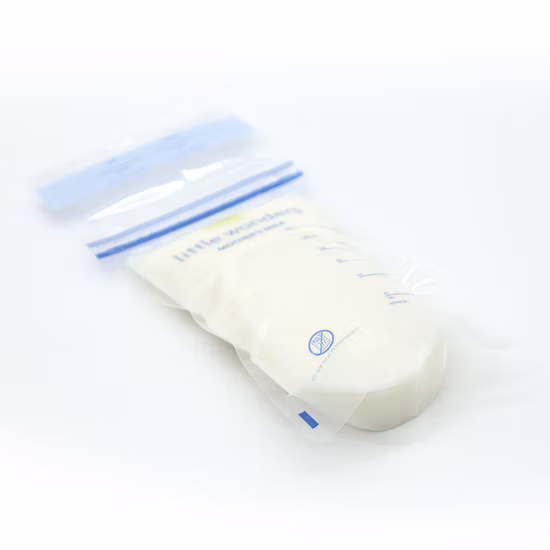 180ml, 200ml gros produit pour bébé sac de stockage de lait d'allaitement avec double fermeture éclair