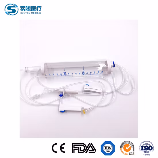 Ensemble de perfusion de burette stérile jetable ISO/CE
